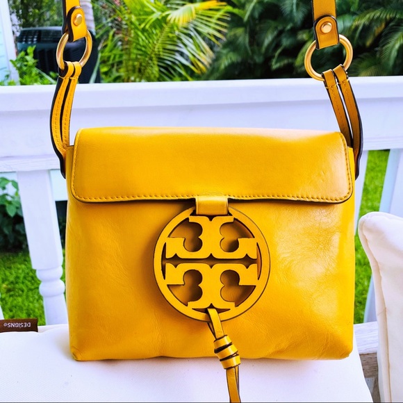 Tory Burch Deep Daffodil Miller Crossbody EUC - Picture 5 of 16